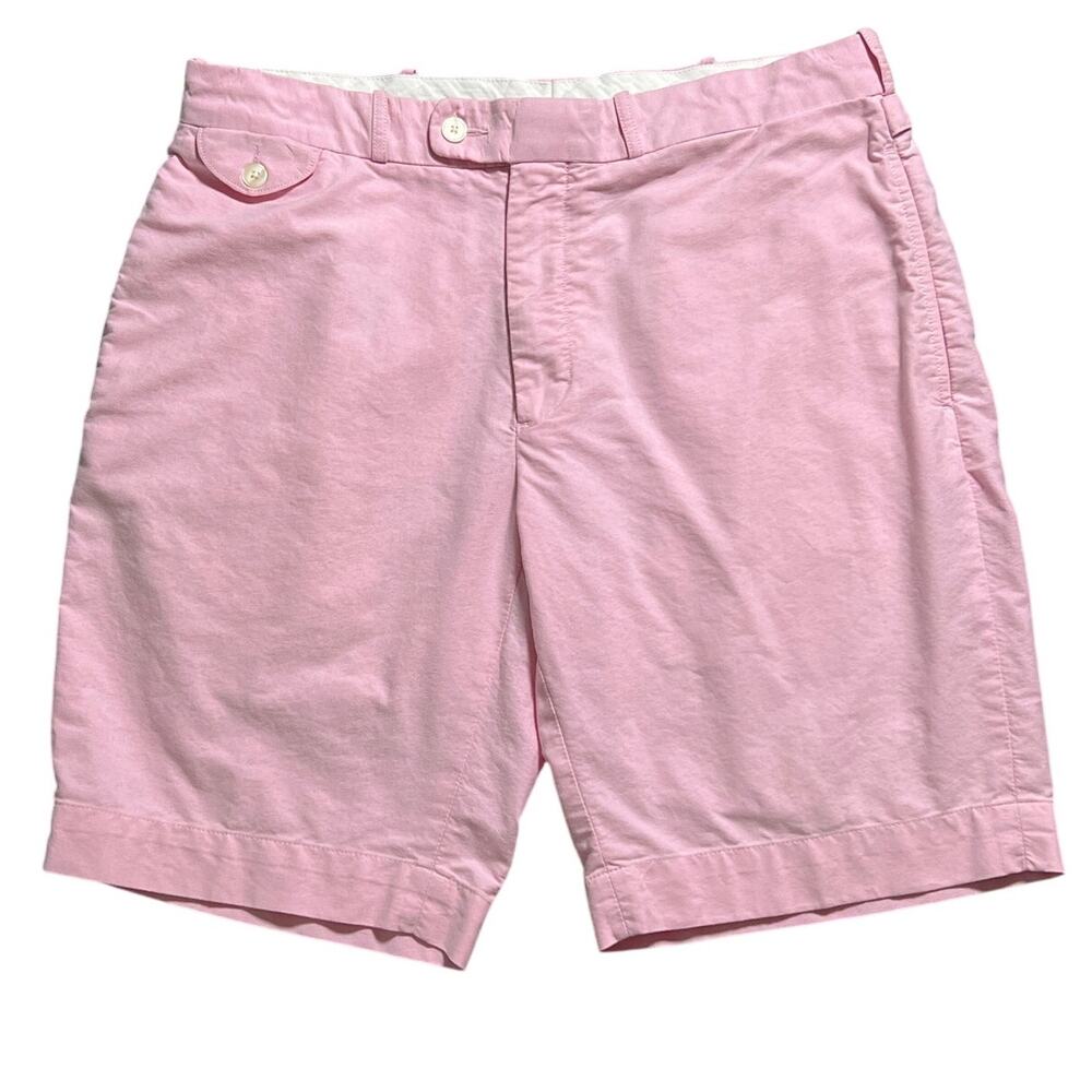Polo by Ralph Lauren Cotton Shorts Men's 35 Pink embroidered Spaniel
